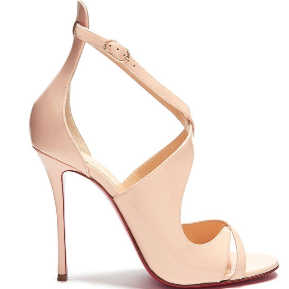 Christian Louboutin Malefissma 100 MM Patent Stiletto in Powder